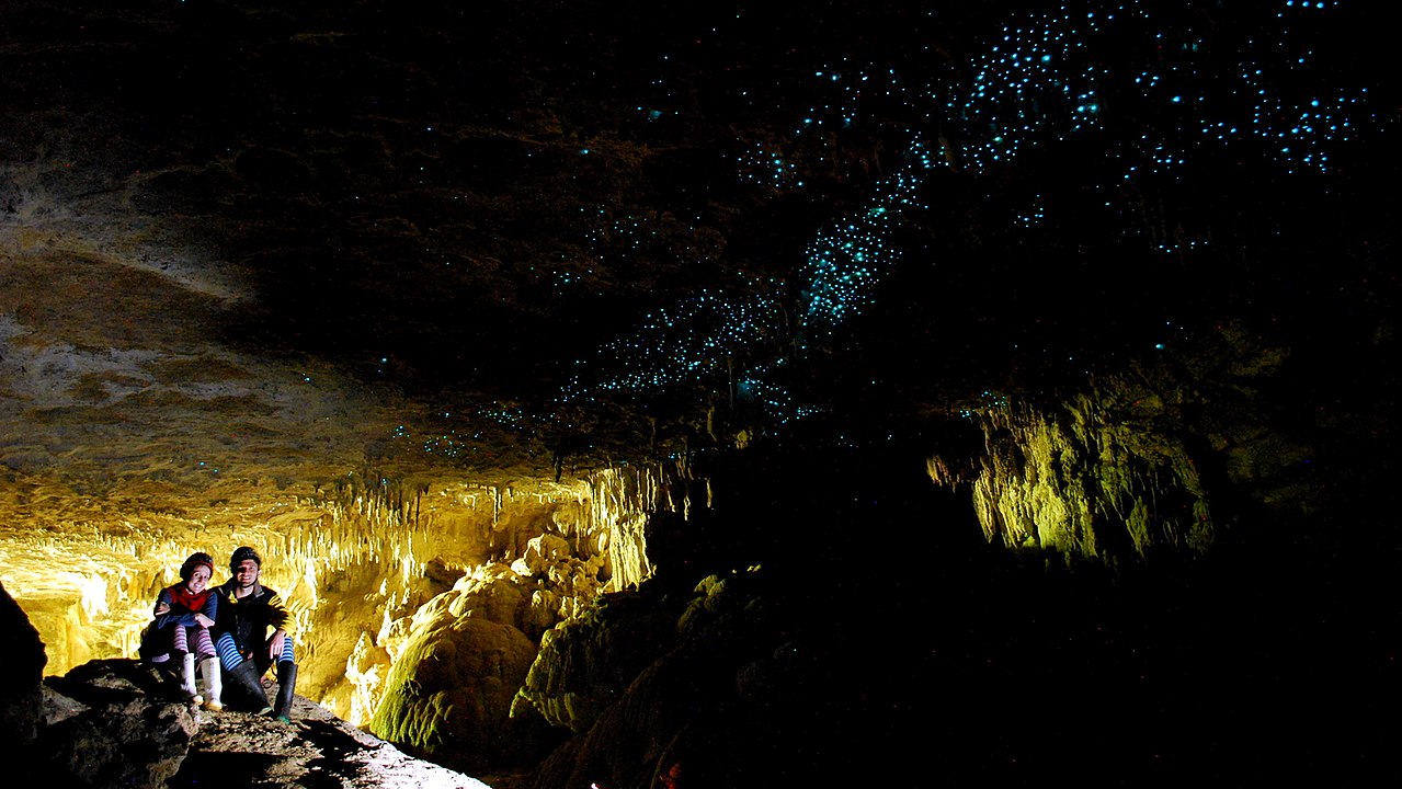cuevas de Waitomo en Nueva Zelanda