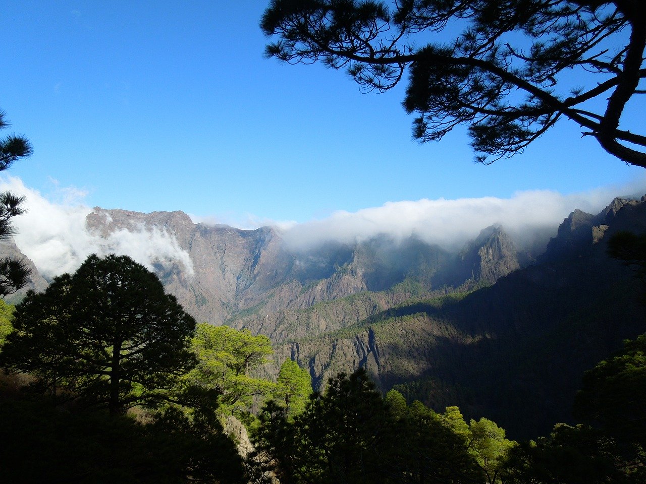 Parque nacional caldera de Taburiente en La Palma