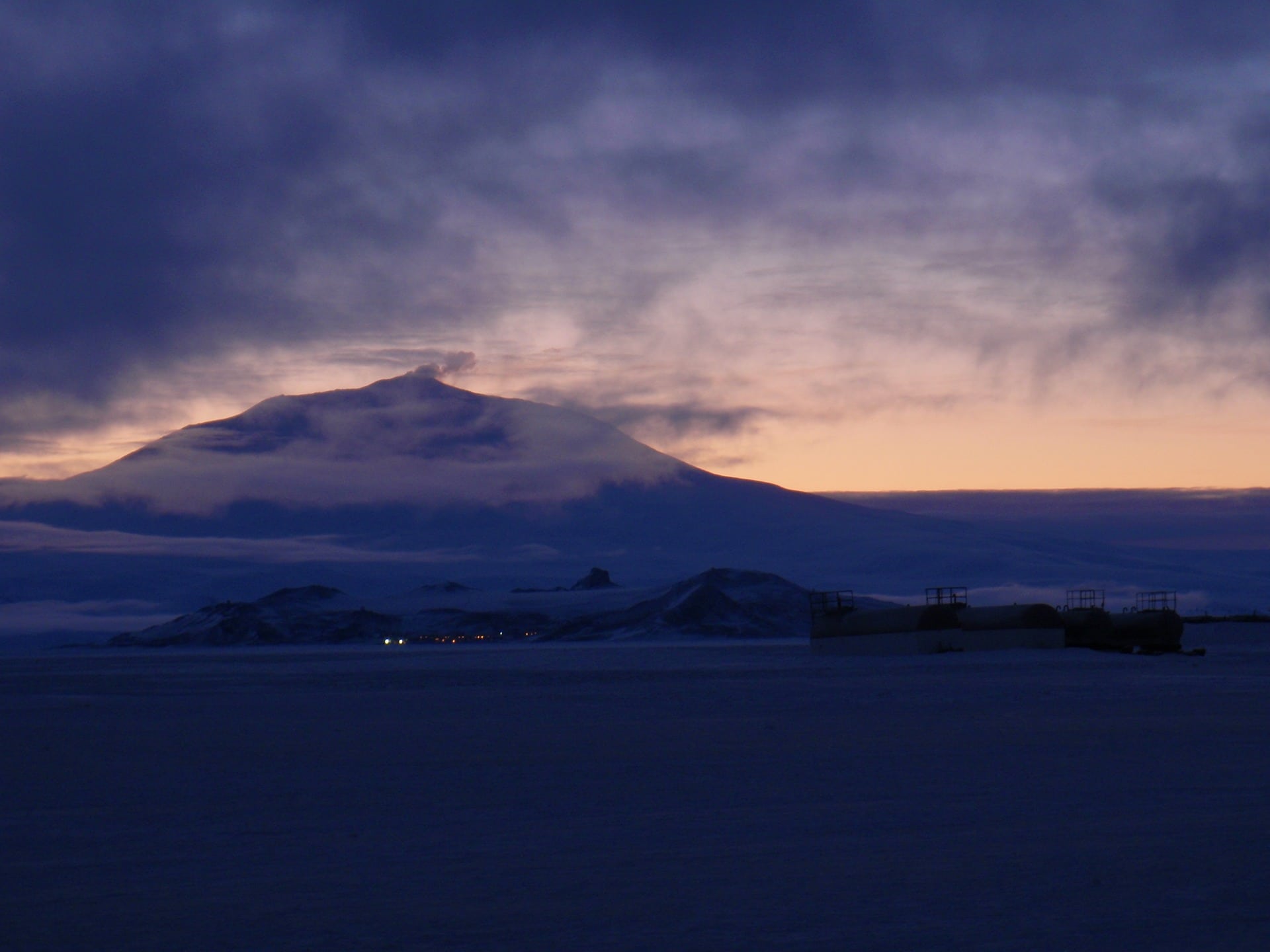 Monte Erebus en la isla de Ross